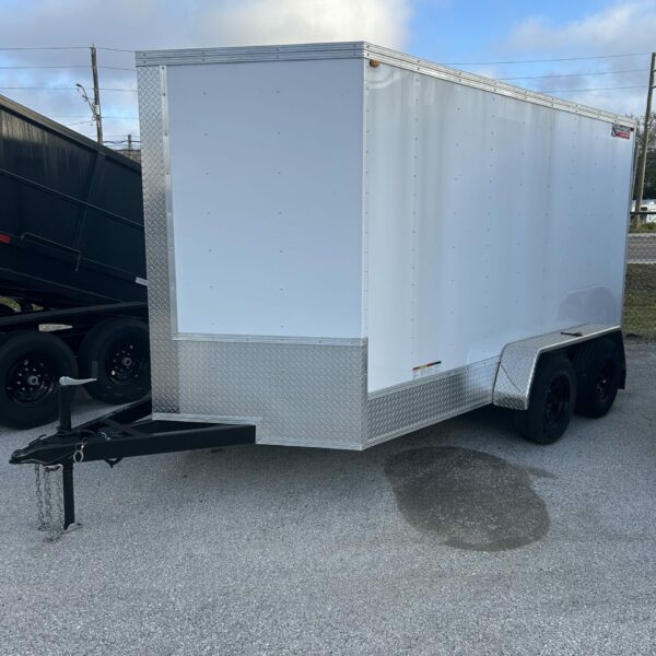 white cargo trailer