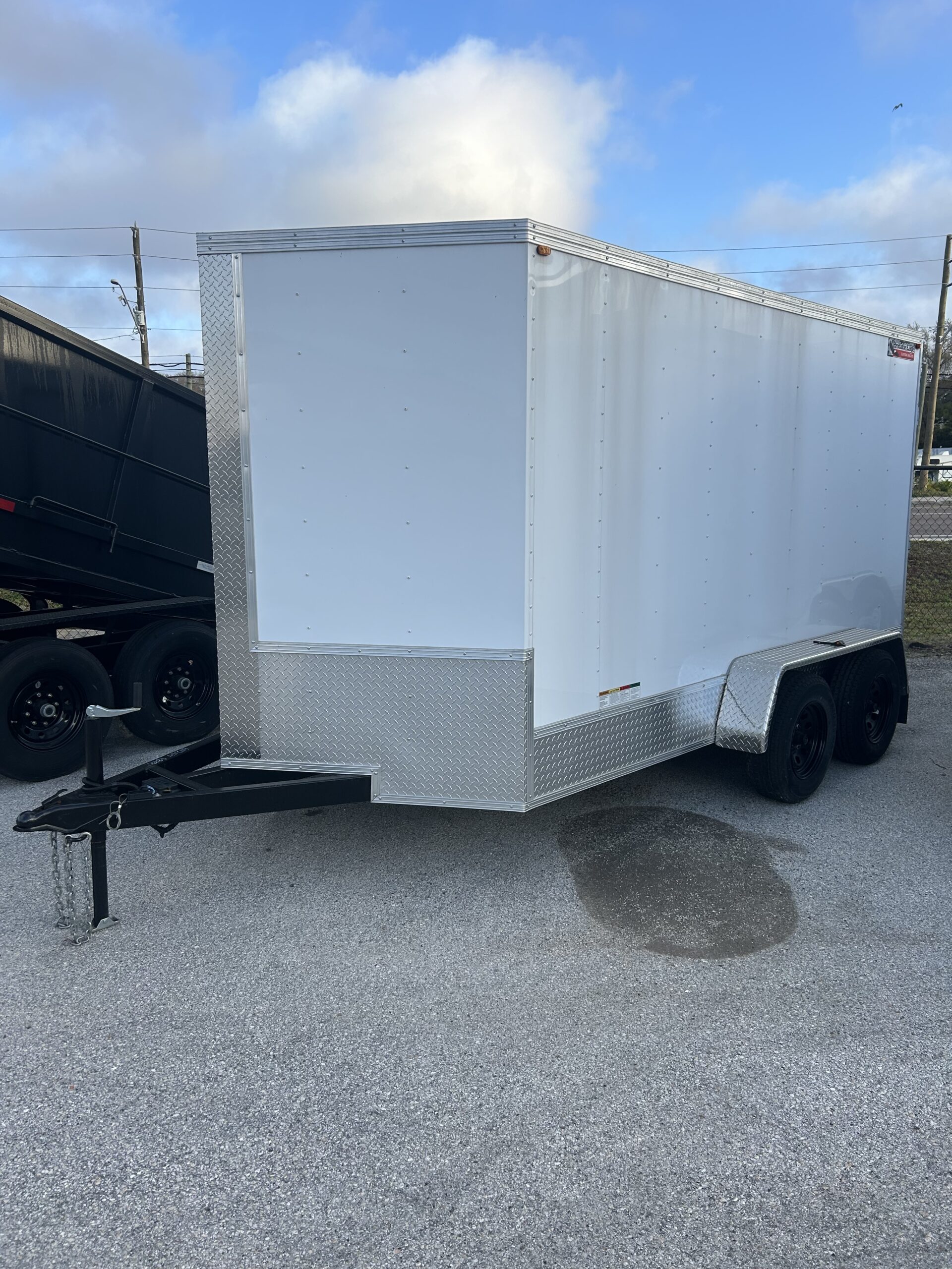 white cargo trailer
