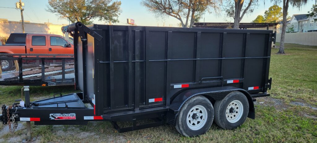painted dump trailer bed
