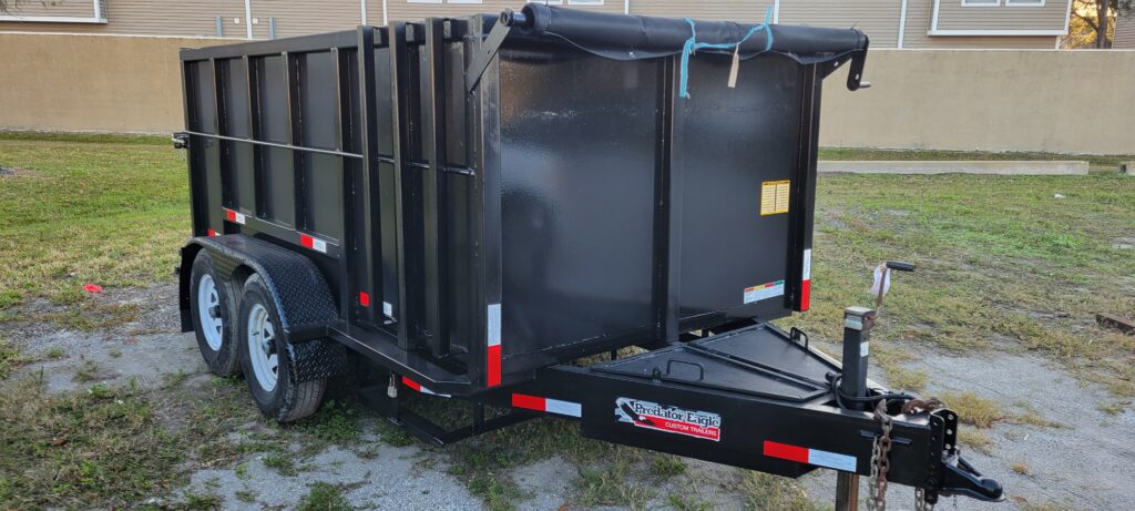 refurbished dump trailer with fresh paint